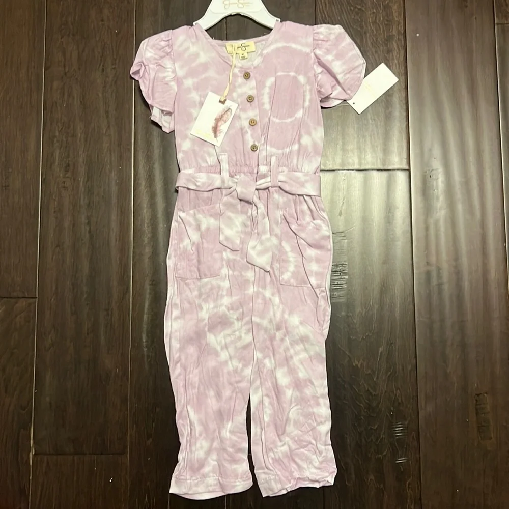 NWT Jessica Simpson Toddler Girls Lilac Purple Tie Dyed Romper!